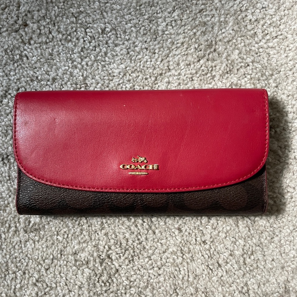 Coach Envelope wallet with check book holder